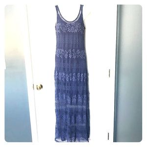 Aqua maxi dress